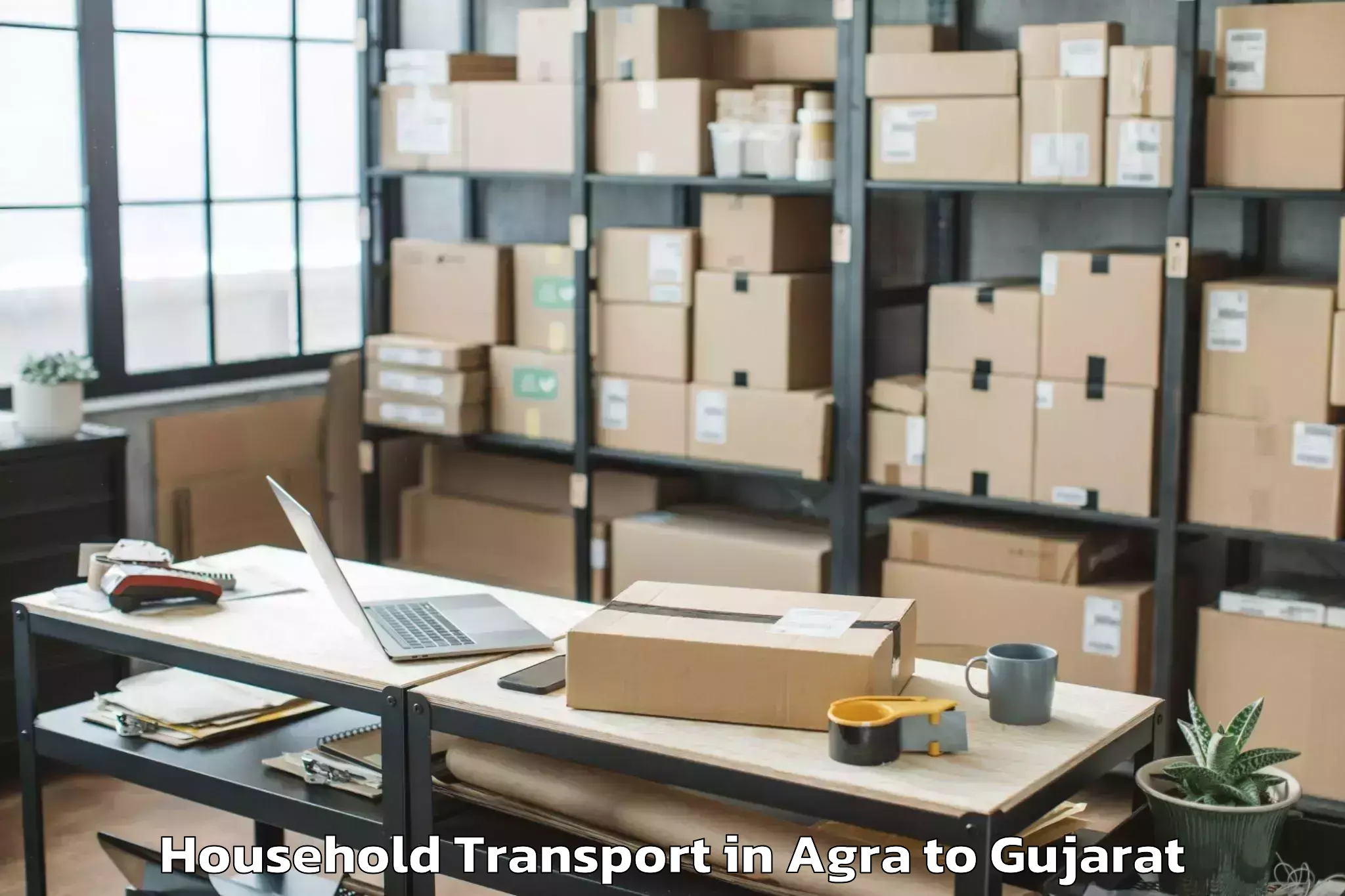 Easy Agra to Kalol Gujarat Household Transport Booking